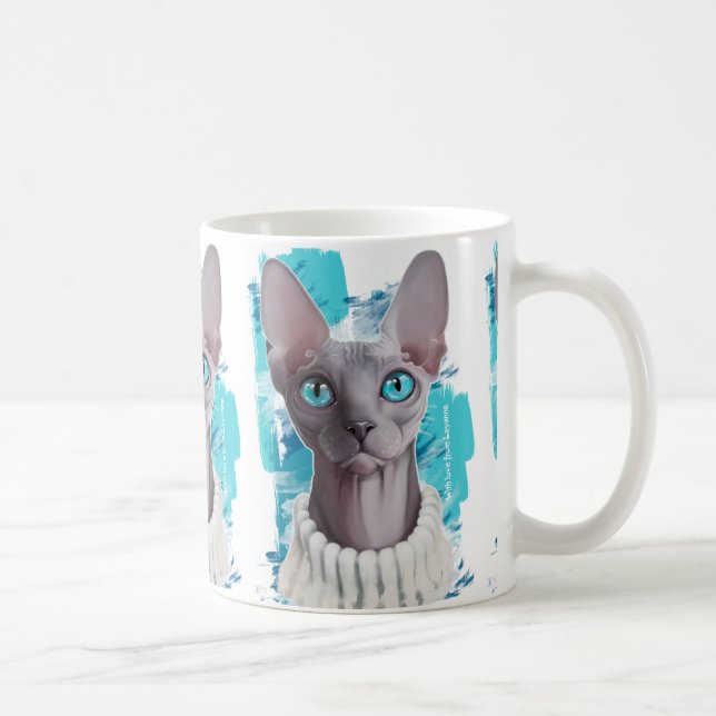Mug Cieux dans les yeux (chat de Sphynx) (Droite)