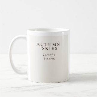 Mug Cieux d'automne, cœurs reconnaissants | Action de