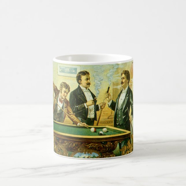 Mug Cigar vintage Étiquette Art, Club Friends Billard (Centre)
