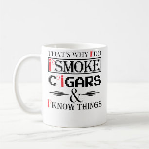 Mug Cigares avec cigare rouge hommes fumeurs mignons