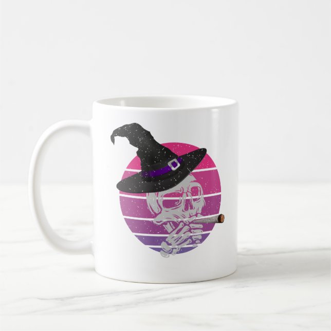 Mug Cigarette Fumant Le Crâne Drôle Et Effrayant (Gauche)