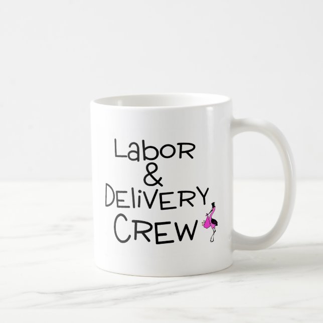 Mug Cigogne d'équipage de travail et accouchement (Droite)