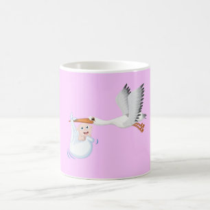 Mug Cigogne portant un nouveau-né