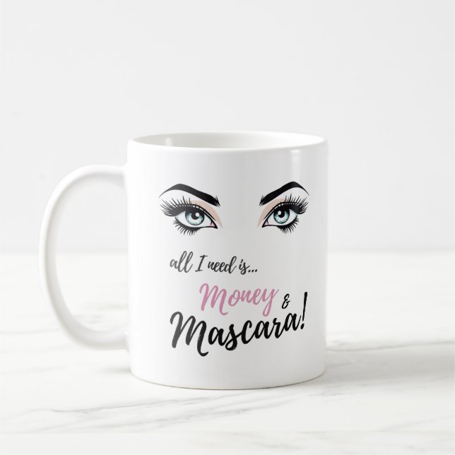 Mug cils, maquillage, mascara, cadeau pour les filles (Gauche)