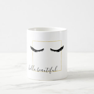 Mug Cils noirs d'or fascinants