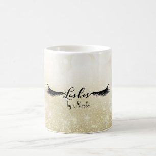 Mug Cils Postes de Cils en Or Glam Beauté Personnalisé