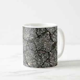 Mug Ciment de pavage de rue d'asphalte noir