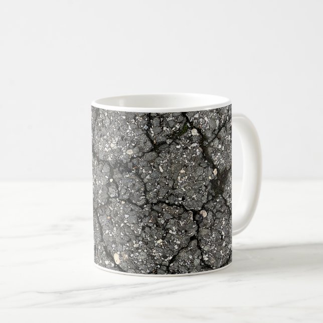 Mug Ciment de pavage de rue d'asphalte noir (Devant droit)