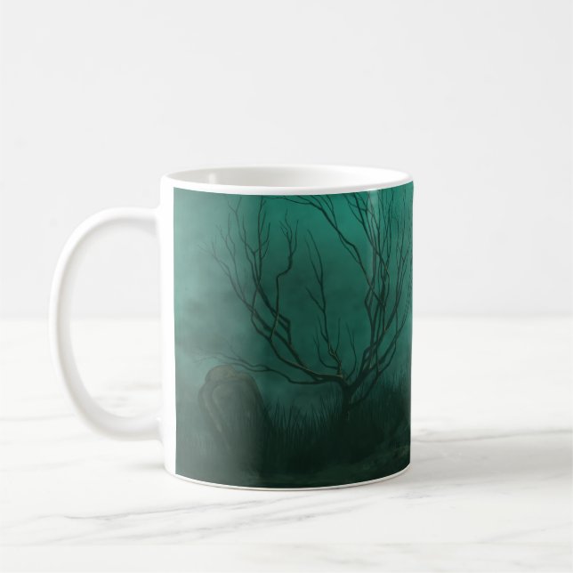 Mug Cimetière abandonné La Scène De Nuit Lune (Gauche)