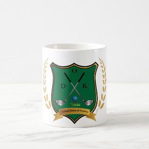 Mug Cimetière de GOLF avec couronne de Laurel et monog