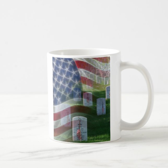 Mug Cimetière national d'Arlington, drapeau américain (Droite)