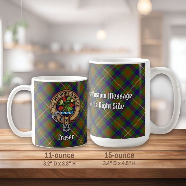 Mug Cimier du clan Fraser sur tartan de chasse (Créateur téléchargé)