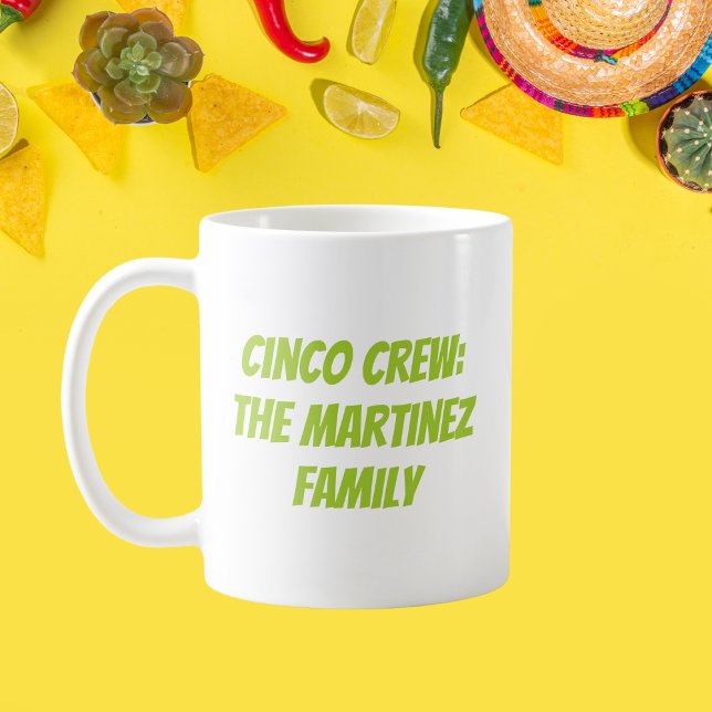 Mug Cinco Crew Nom de famille personnalisé (Créateur téléchargé)