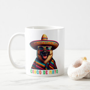 Mug Cinco De Mayo Berger Allemand Avec Poncho Sombrero