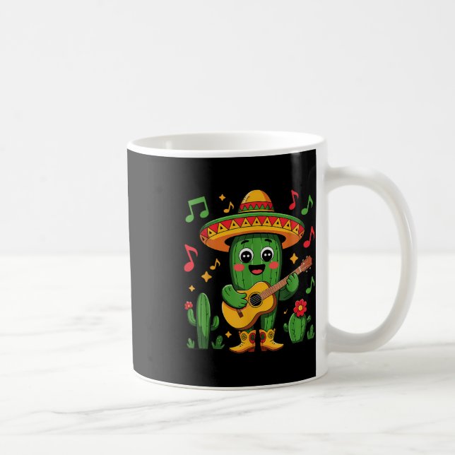 Mug Cinco De Mayo Drôle Catus Avec Sombrero Casquette  (Droite)