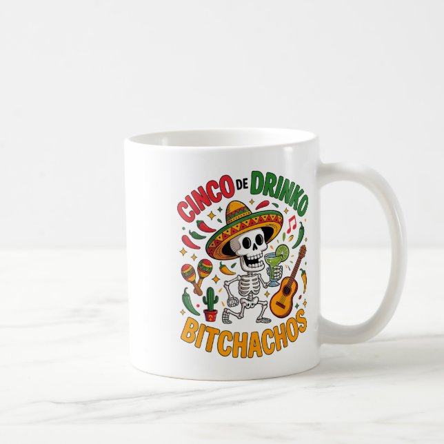 Mug Cinco De Mayo Funny Parti Mexicain Cinco De Drinko (Droite)