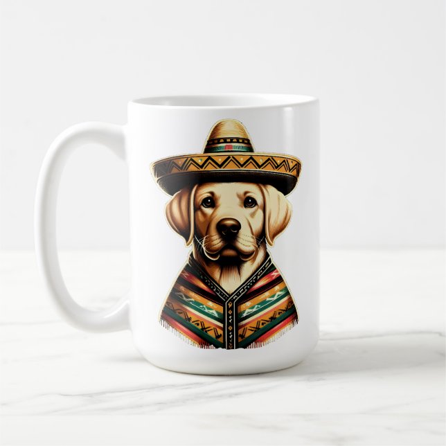 Mug Cinco De Mayo Labrador Retriever Poncho Sombrero (Gauche)