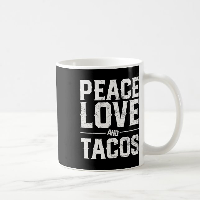 Mug Cinco De Mayo Peace Love And Tacos Hommes Femmes M (Droite)