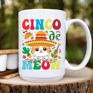 Mug Cinco De Meow   Funny mexicaine Cat Cinco De Mayo