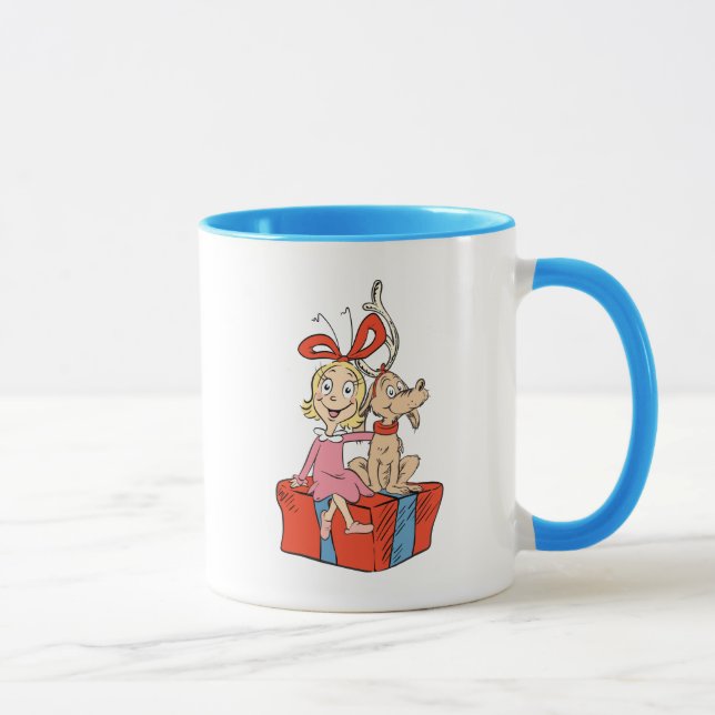 Mug Cindy Lou Who et Max sur un cadeau (Droite)