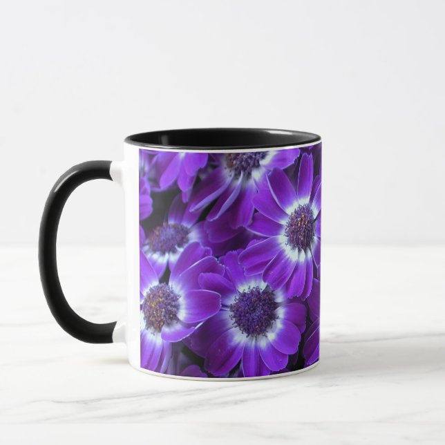 Mug Cineraires blanches violettes (Gauche)