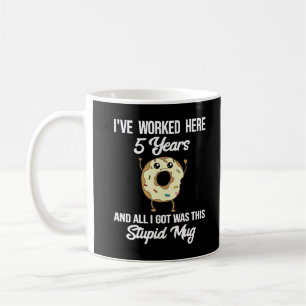 Mug Cinq ans d'anniversaire de travail - appréciation