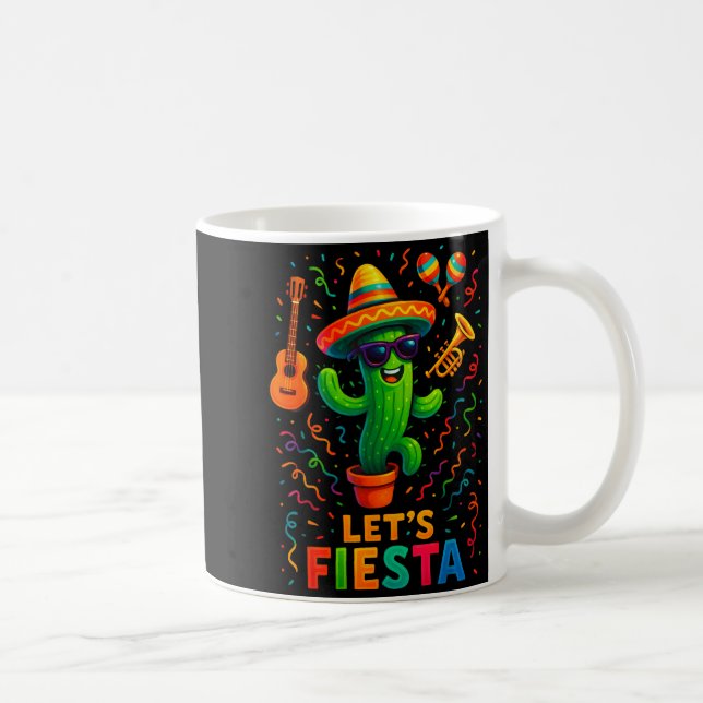 Mug Cinq mai fête mexicaine cactus drôle letsCinco (Droite)