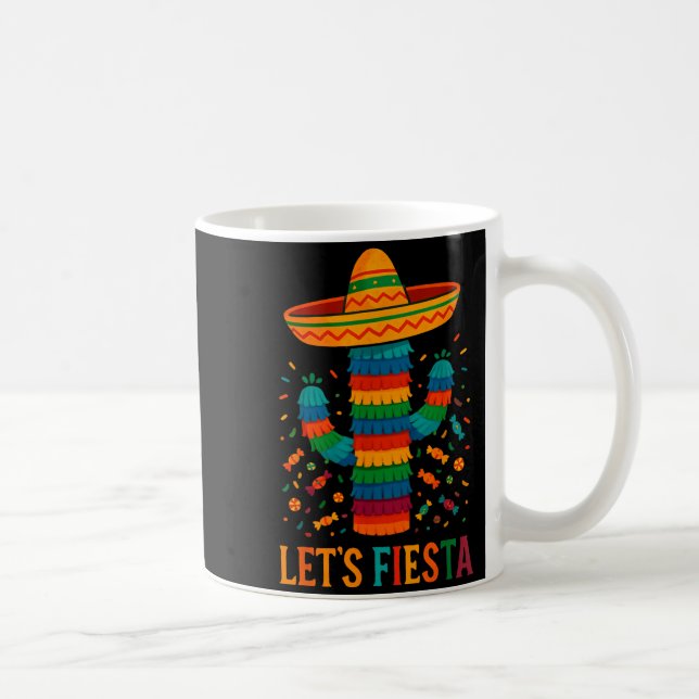 Mug Cinq mai party mexicain de cactus drôle letsCinco (Droite)