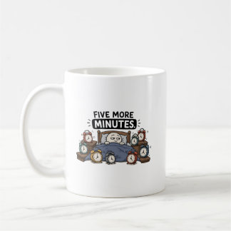 Mug Cinq minutes de plus – Mème drôle de réveil pour l
