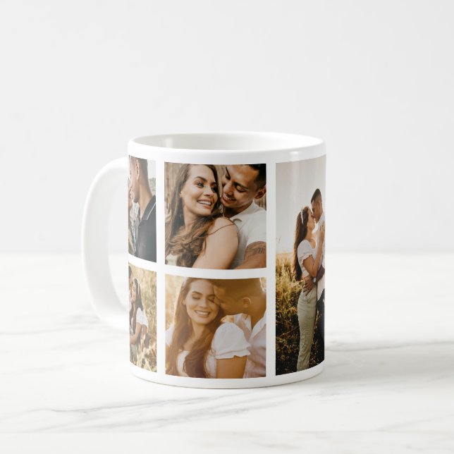 Mug Cinq Photos Collage Nouveaux Métaux Simple (Devant gauche)
