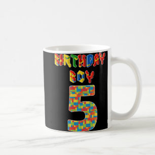 Mug Cinq Year Old Toxits Building Block 5th Birthday B