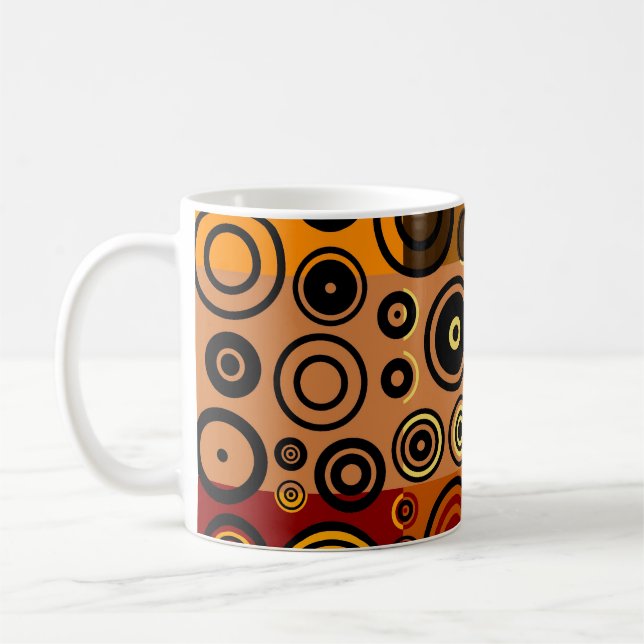 Mug Cinquante ans de couleur rétro Art Abstrait (Gauche)