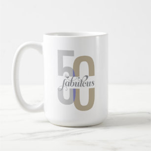 Mug Cinquante et fabuleux 50e anniversaire Elégant