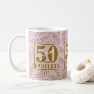 Mug Cinquante et fabuleux rose or parties scintillant