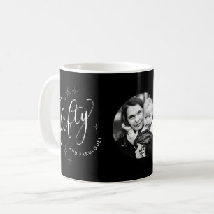 Mug Cinquante fabuleux Noir moderne 50e anniversaire P