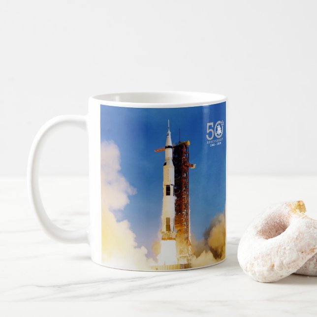 Mug cinquantième Alunissage d'Apollo 11 (Avec donut)