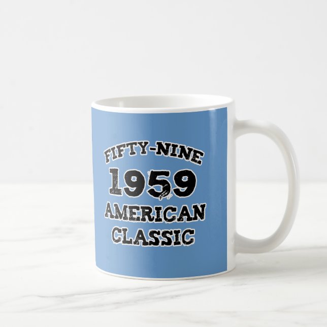 Mug cinquantième Cadeaux d'anniversaire, classique (Droite)