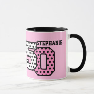 Mug cinquantième Nom fait sur commande V04C de POIS