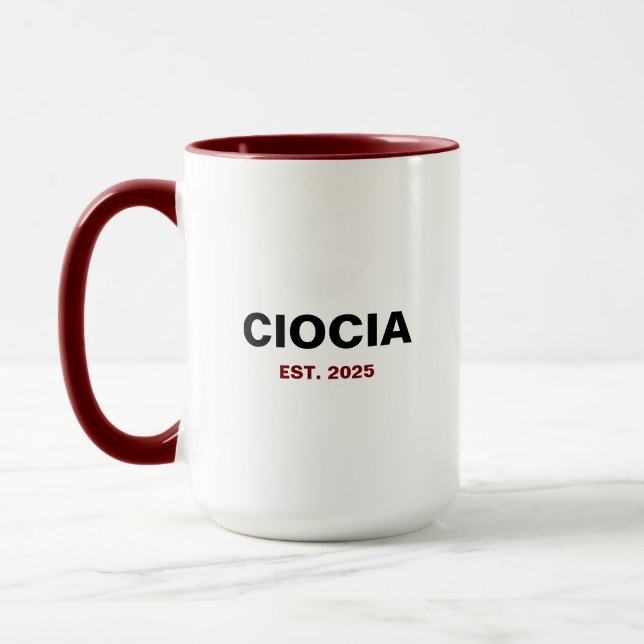 Mug "CIOCIA Année de création" – Le cadeau parfait pou (Gauche)