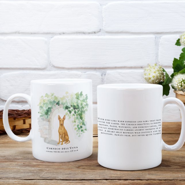 Mug Cirneco dell’Etna | Quote de chien et de race Wate (Créateur téléchargé)