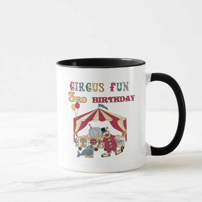 Mug Cirque 3e Anniversaire Tshirts et cadeaux (Droite)