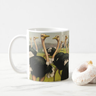 Mug Cirque vintage Montrant Des Ostriches Et De Grands