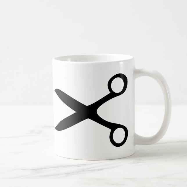 Mug ciseaux de coiffeur noir (Droite)