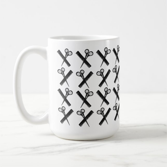 Mug Ciseaux de coiffeur Peigne Salon de coiffure  (Gauche)