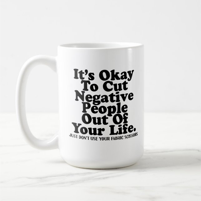 Mug Ciseaux de couture drôles Citation Quilter Sewist  (Gauche)