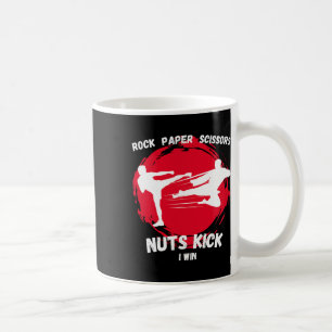 Mug Ciseaux de papier rock noix coup de pied Win Funny