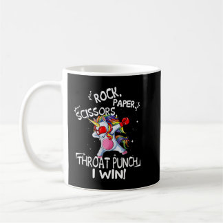 Mug Ciseaux de papier rock Throat Punch Je gagne Unico