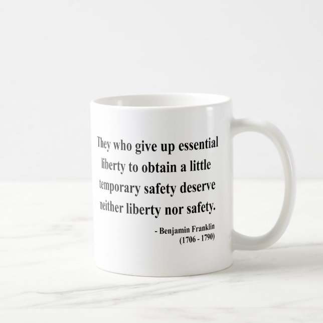 Mug Citation 1a de Ben Franklin (Droite)