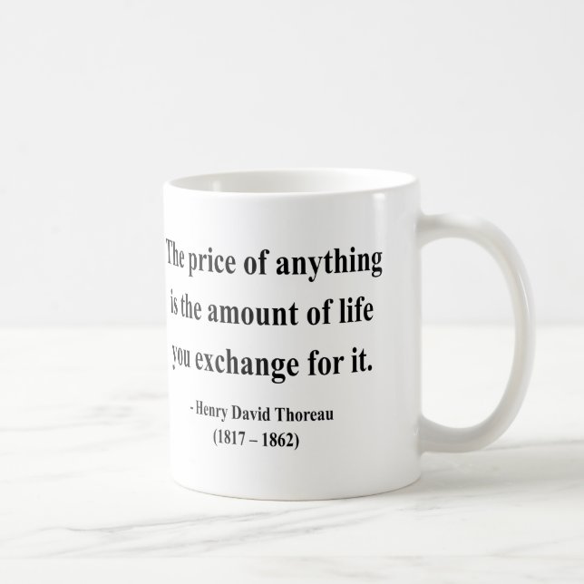 Mug Citation 6a de Thoreau (Droite)