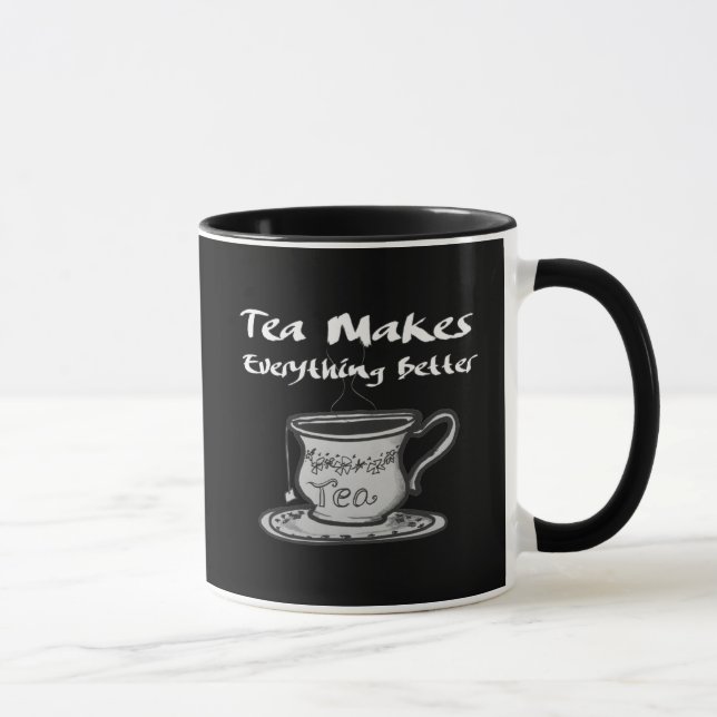 Mug Citation À Thé - Le Thé Rend Tout Mieux (Droite)